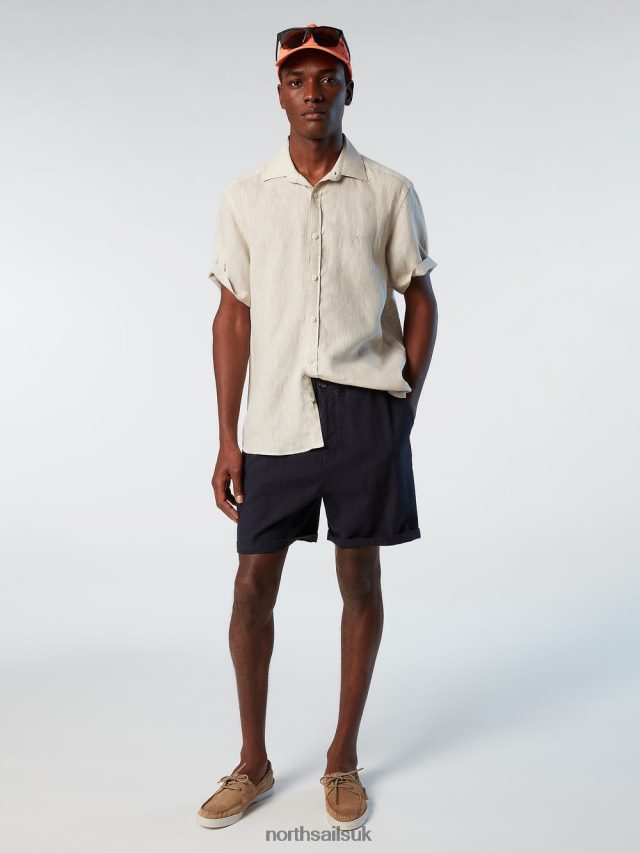 Men Dove Clothing 4D6N216 North Sails SHORT-SLEEVE LINEN SHIRT