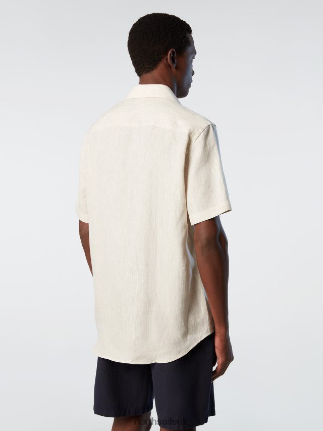 Men Dove Clothing 4D6N216 North Sails SHORT-SLEEVE LINEN SHIRT
