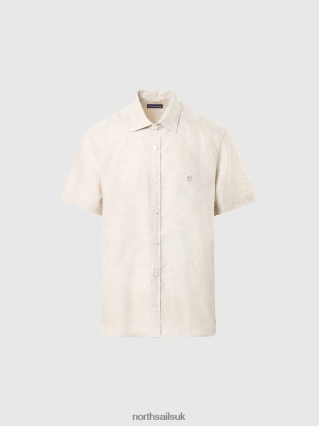 Men Dove Clothing 4D6N216 North Sails SHORT-SLEEVE LINEN SHIRT