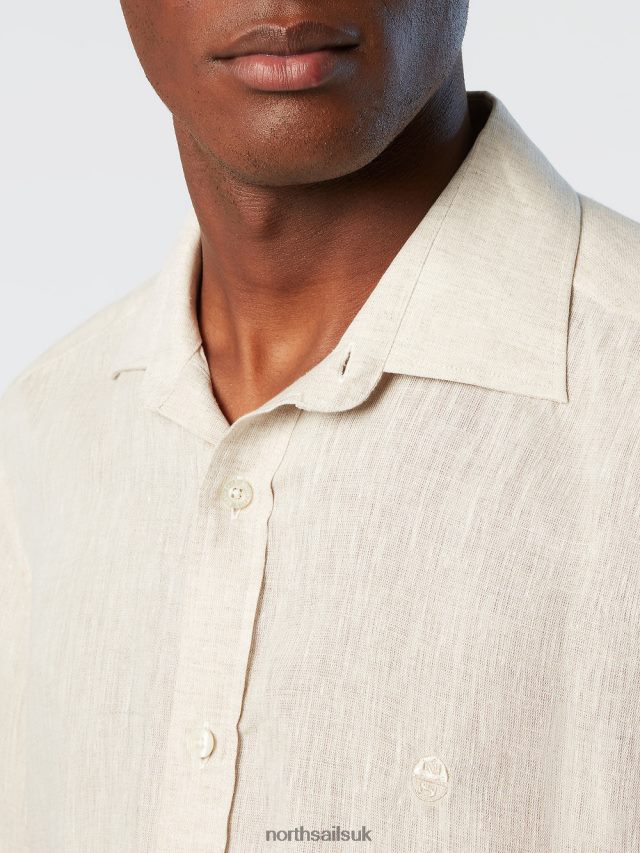 Men Dove Clothing 4D6N216 North Sails SHORT-SLEEVE LINEN SHIRT