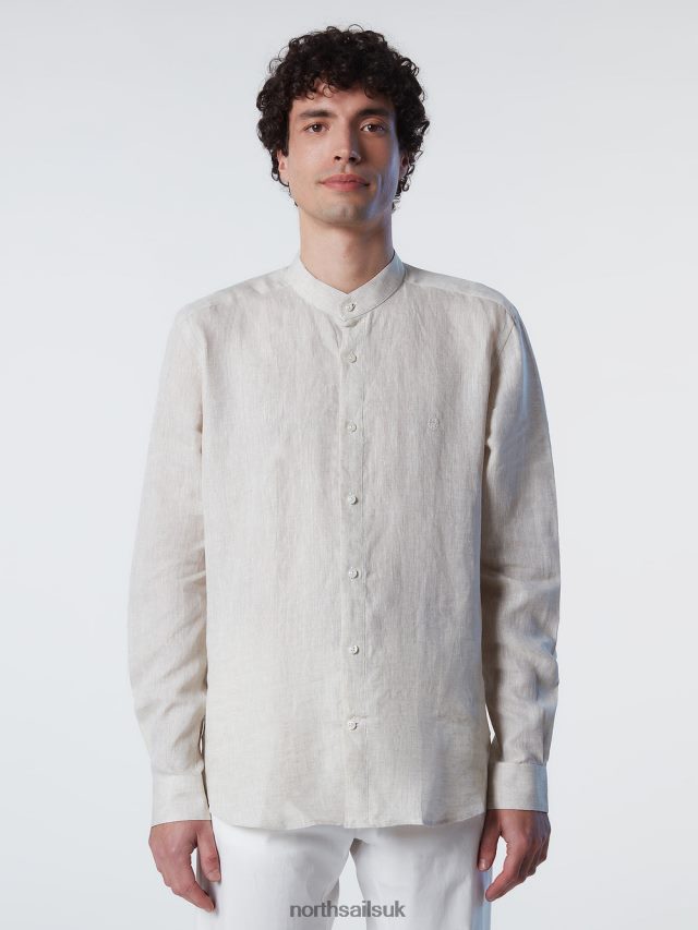 Men Dove Clothing 4D6N234 North Sails MANDARIN COLLAR SHIRT