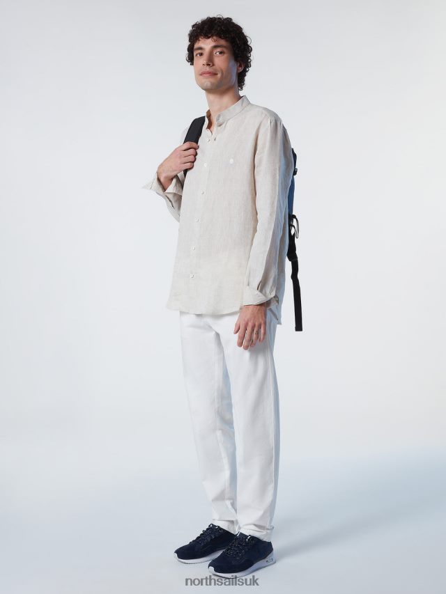 Men Dove Clothing 4D6N234 North Sails MANDARIN COLLAR SHIRT