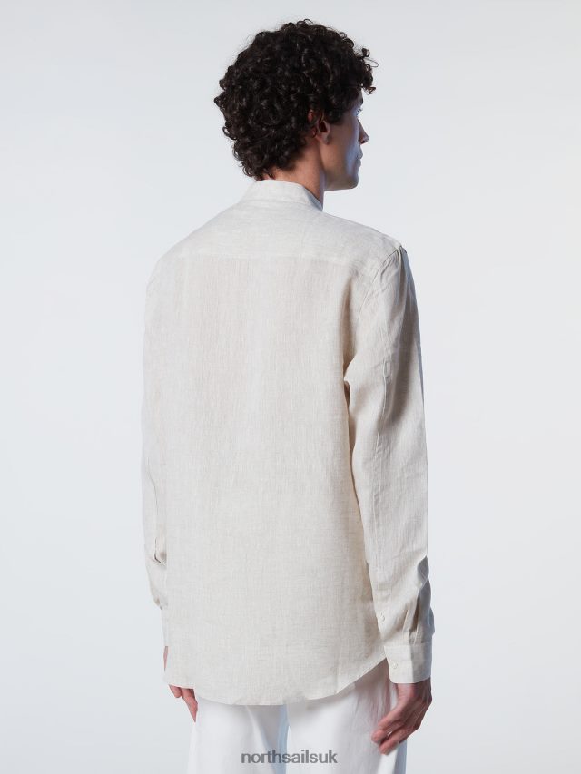 Men Dove Clothing 4D6N234 North Sails MANDARIN COLLAR SHIRT