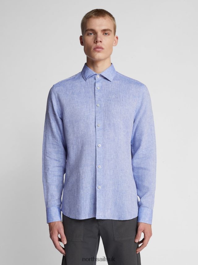Men Light blue Clothing 4D6N1180 North Sails LINEN SHIRT