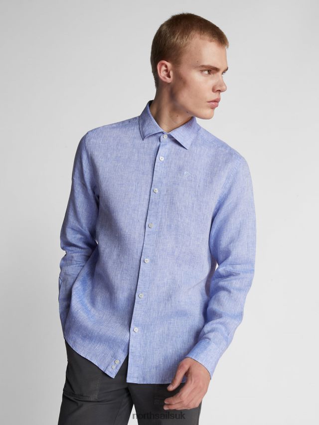 Men Light blue Clothing 4D6N1180 North Sails LINEN SHIRT