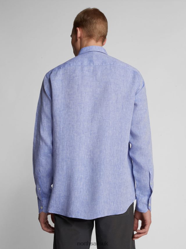 Men Light blue Clothing 4D6N1180 North Sails LINEN SHIRT