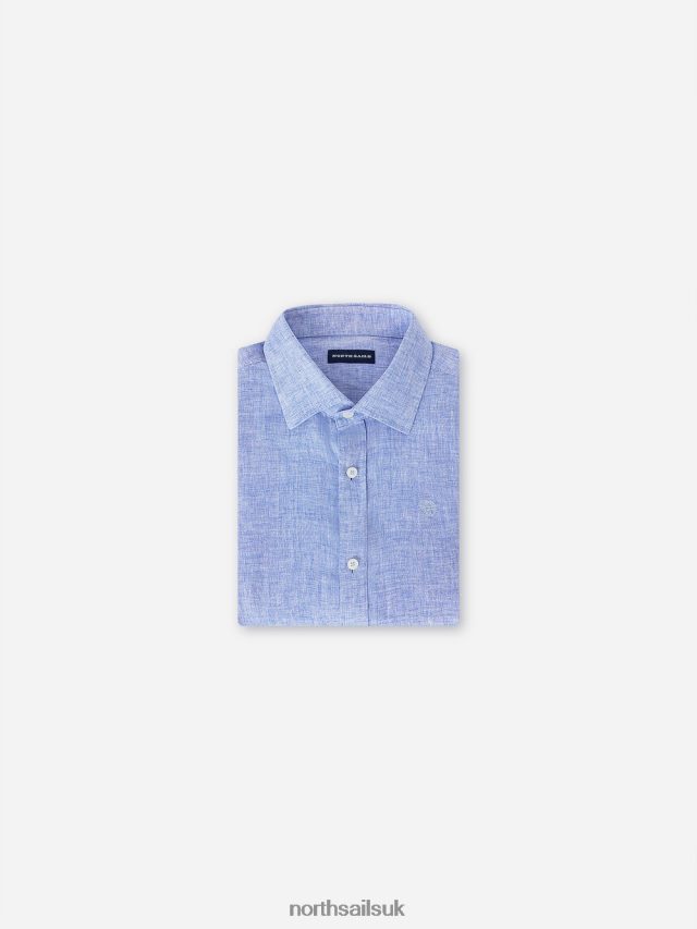 Men Light blue Clothing 4D6N1180 North Sails LINEN SHIRT