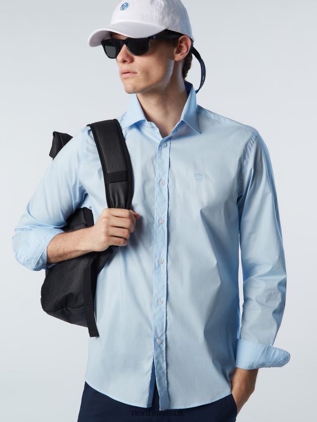 Men Light blue Clothing 4D6N203 North Sails POPLIN SHIRT