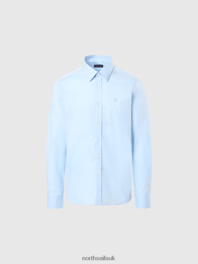 Men Light blue Clothing 4D6N203 North Sails POPLIN SHIRT