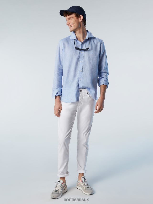 Men Light blue Clothing 4D6N223 North Sails LINEN SHIRT