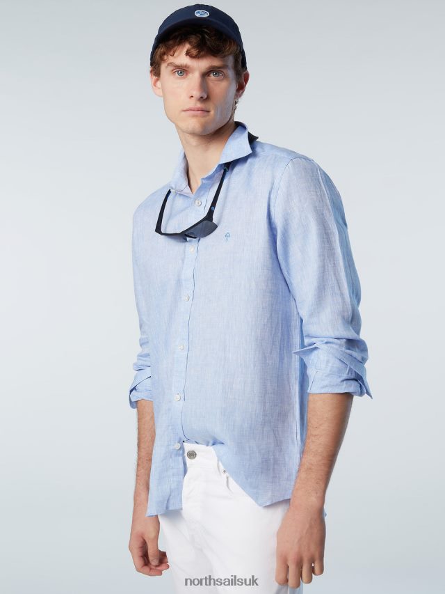 Men Light blue Clothing 4D6N223 North Sails LINEN SHIRT