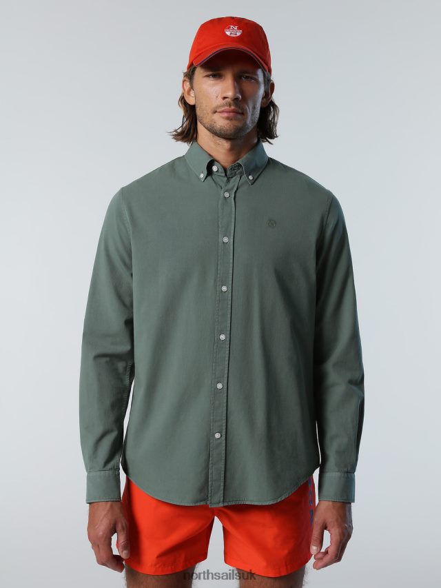 Men Military green Clothing 4D6N208 North Sails GABARDINE SHIRT