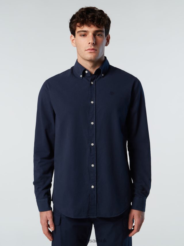 Men Navy blue Clothing 4D6N207 North Sails GABARDINE SHIRT