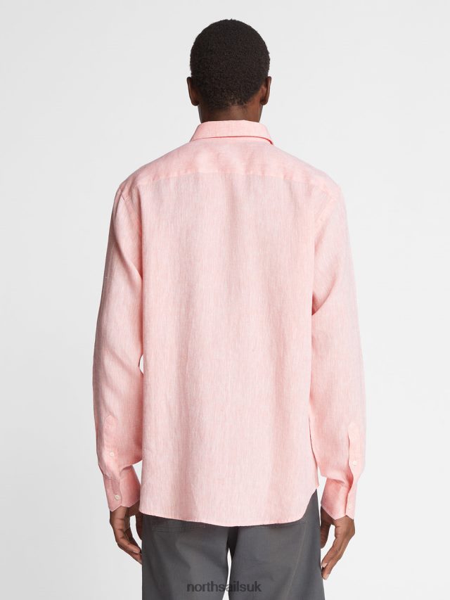 Men Red Clothing 4D6N1178 North Sails LINEN SHIRT