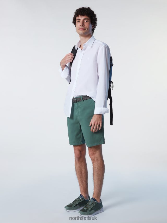 Men White Clothing 4D6N204 North Sails POPLIN SHIRT