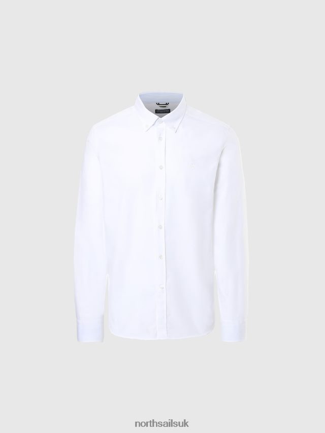 Men White Clothing 4D6N233 North Sails COTTON SHIRT