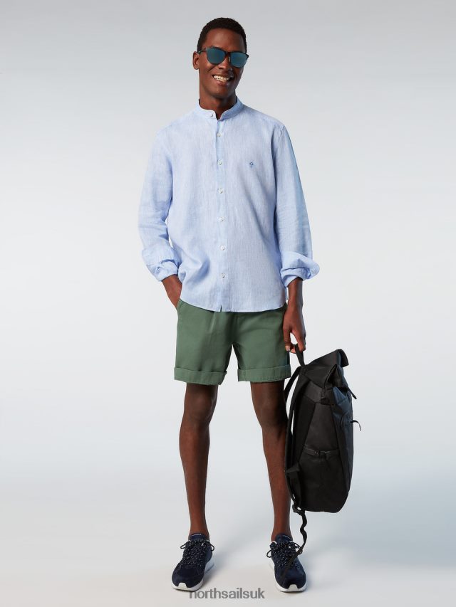 Men Military green Clothing 4D6N367 North Sails CHINO SHORTS WITH PLEATS