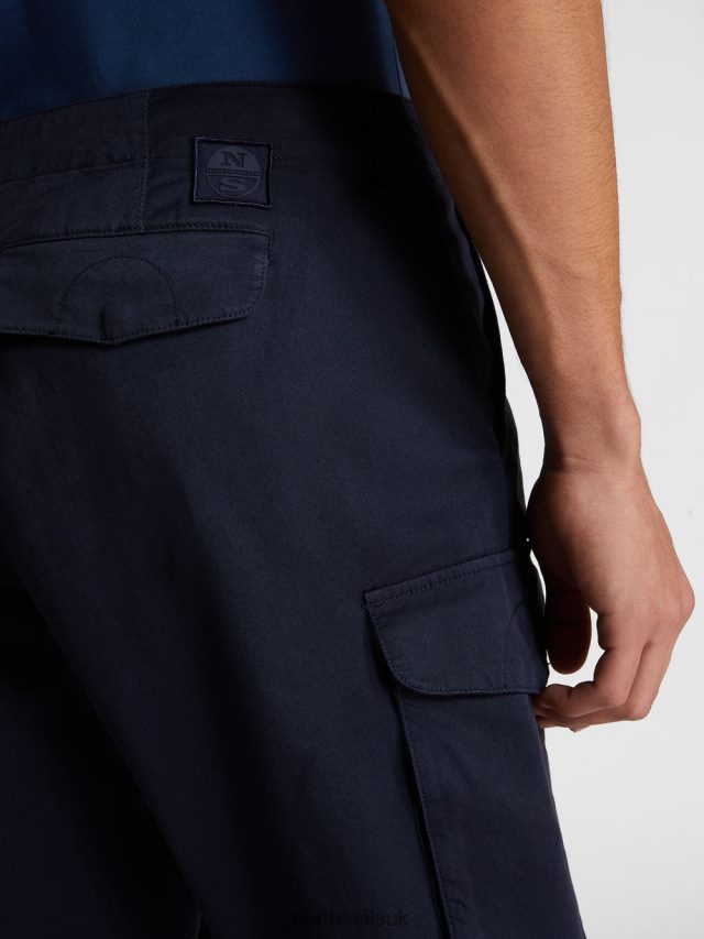Men Navy blue Clothing 4D6N1085 North Sails GABARDINE CARGO SHORTS RANGER 1937