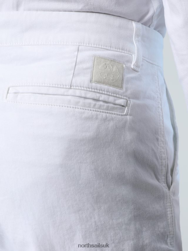 Men White Clothing 4D6N351 North Sails ORGANIC COTTON CHINO SHORTS