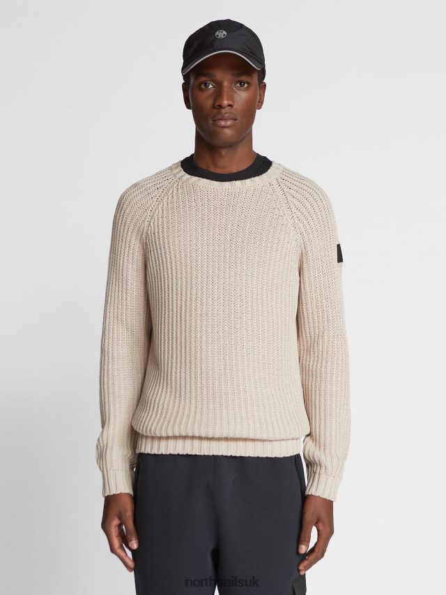Men Beige Clothing 4D6N1102 North Sails CREW-NECK JUMPER