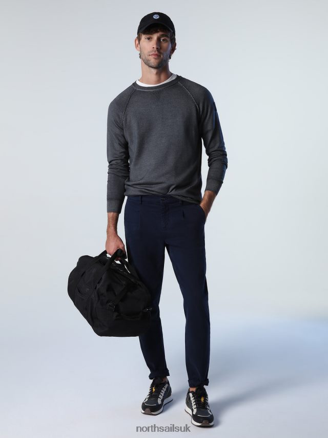 Men Black Clothing 4D6N724 North Sails JUMPER WITH V-INSERT