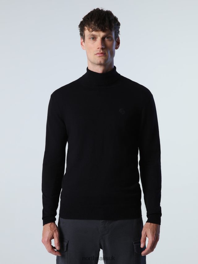 Men Black Clothing 4D6N880 North Sails TURTLENECK JUMPER