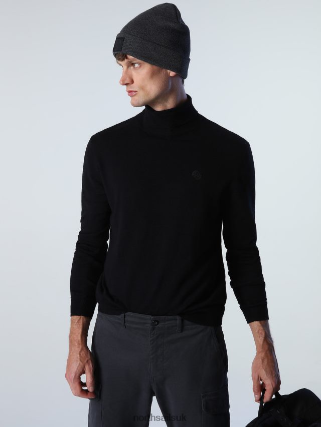 Men Black Clothing 4D6N880 North Sails TURTLENECK JUMPER