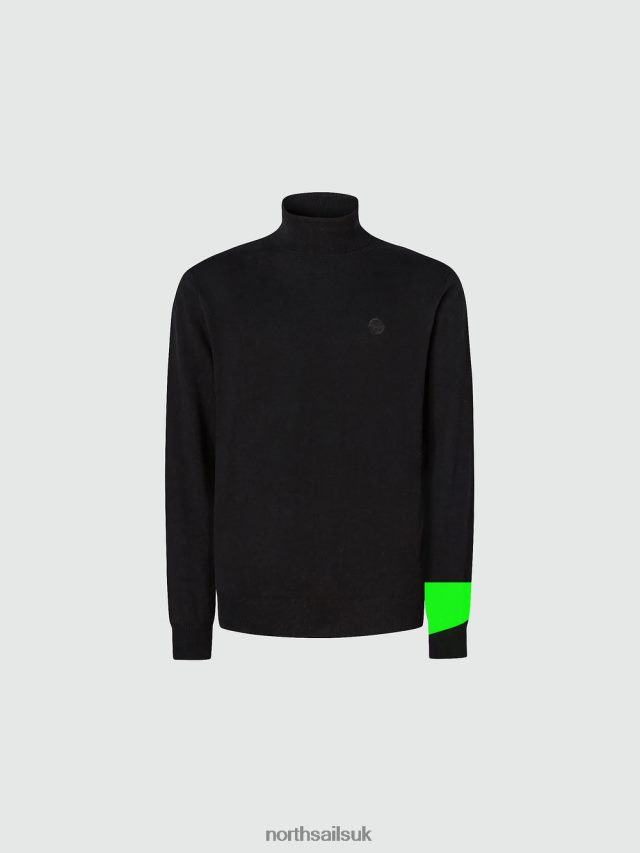 Men Black Clothing 4D6N880 North Sails TURTLENECK JUMPER