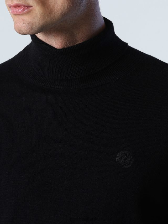 Men Black Clothing 4D6N880 North Sails TURTLENECK JUMPER