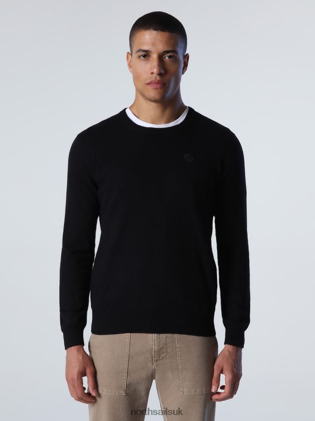 Men Black Clothing 4D6N912 North Sails CREW-NECK JUMPER