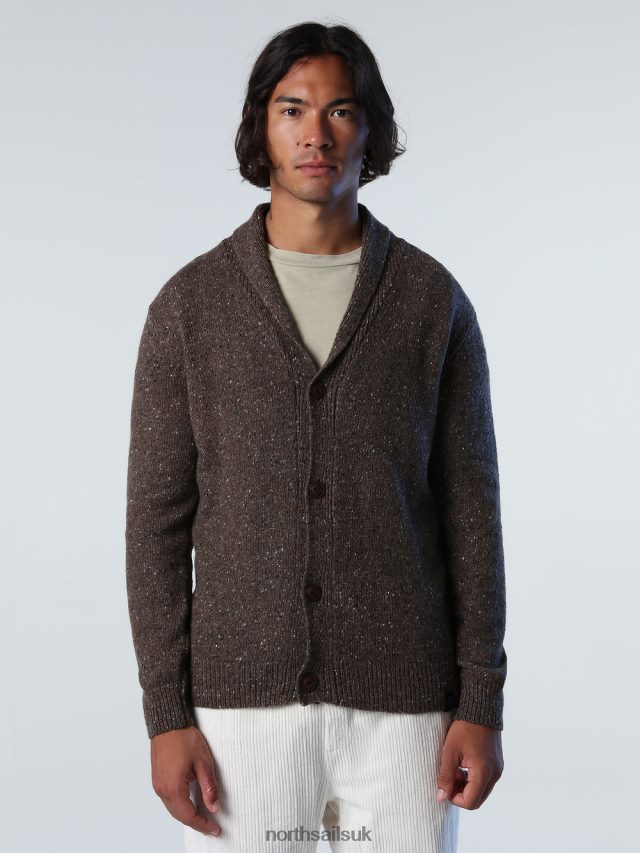 Men Cocoa Clothing 4D6N987 North Sails CARDIGAN WITH SHAWL COLLAR