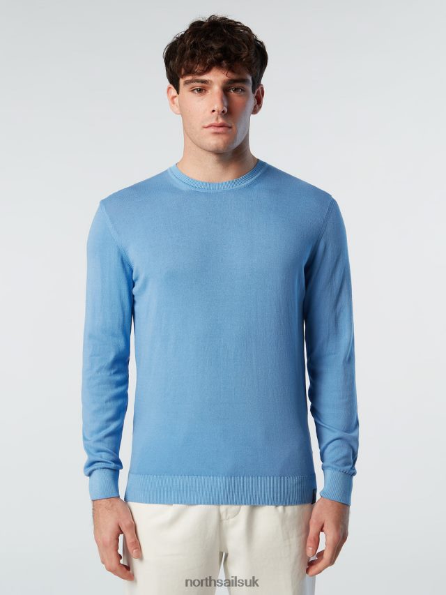 Men Cornflower blue Clothing 4D6N256 North Sails CREW-NECK JUMPER NEW