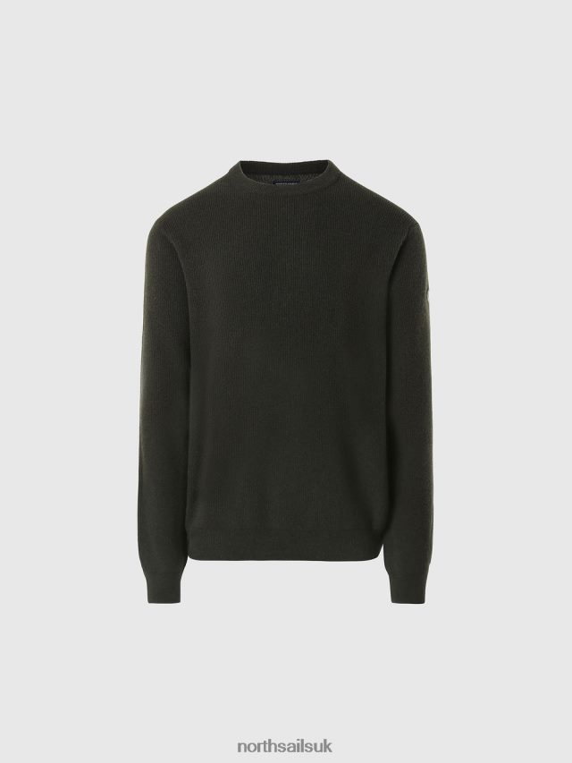 Men Forest night Clothing 4D6N678 North Sails CREW-NECK JUMPER NEW