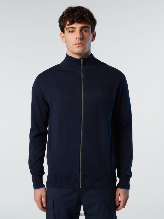 Men Navy blue Clothing 4D6N250 North Sails FULL-ZIP CARDIGAN