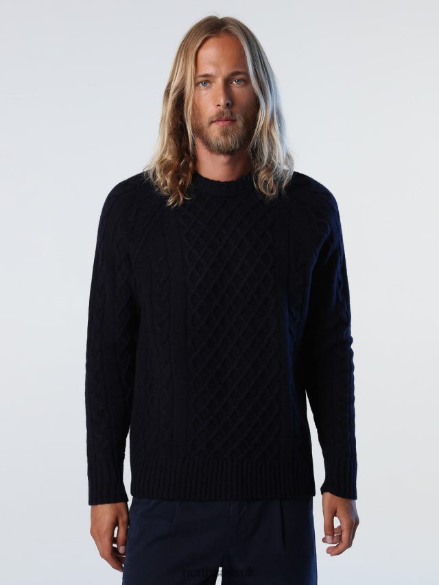 Men Navy blue Clothing 4D6N769 North Sails CABLE-KNIT JUMPER