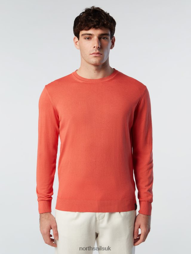 Men Spiced coral Clothing 4D6N252 North Sails CREW-NECK JUMPER NEW