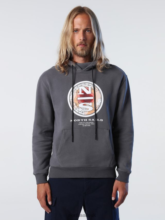 Men Asphalt Clothing 4D6N1016 North Sails PRINTED HOODIE