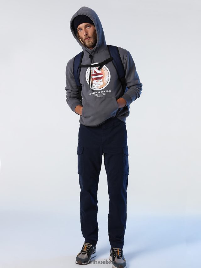 Men Asphalt Clothing 4D6N1016 North Sails PRINTED HOODIE