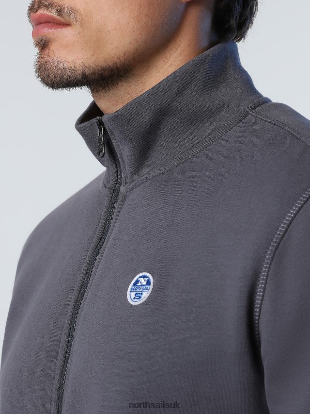 Men Asphalt Clothing 4D6N828 North Sails ZIP SWEATSHIRT