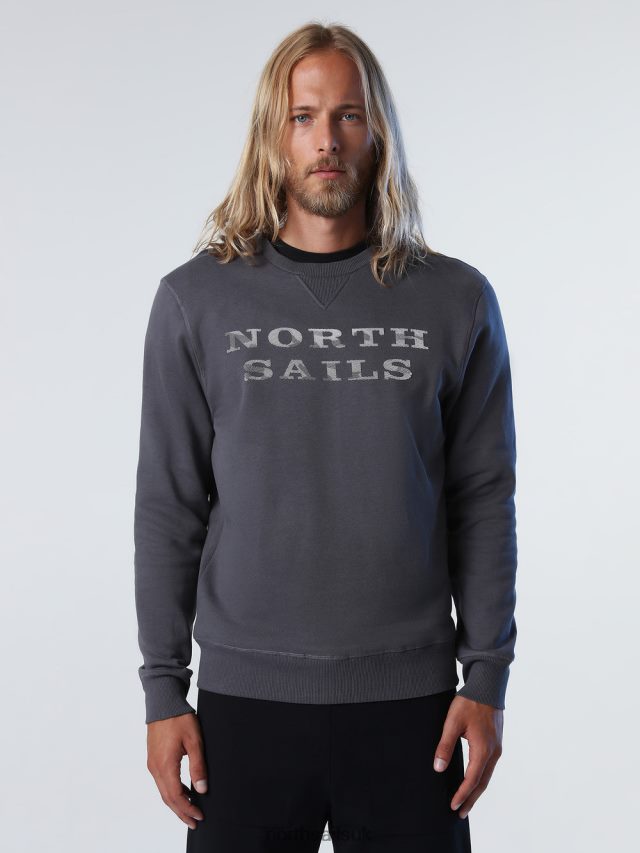 Men Asphalt Clothing 4D6N934 North Sails SWEATSHIRT WITH LETTERING