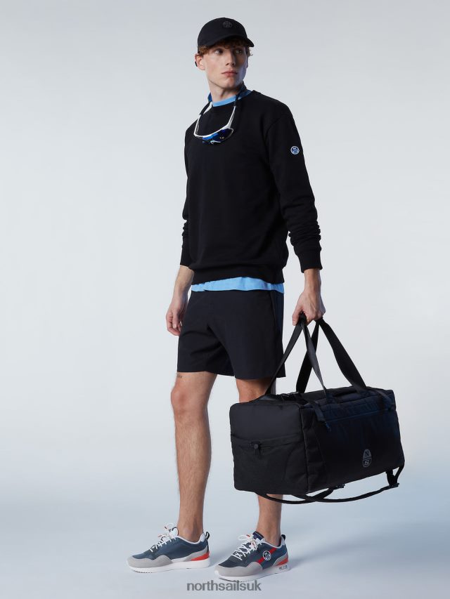 Men Black Clothing 4D6N295 North Sails SWEATSHIRT WITH CHEST PRINT