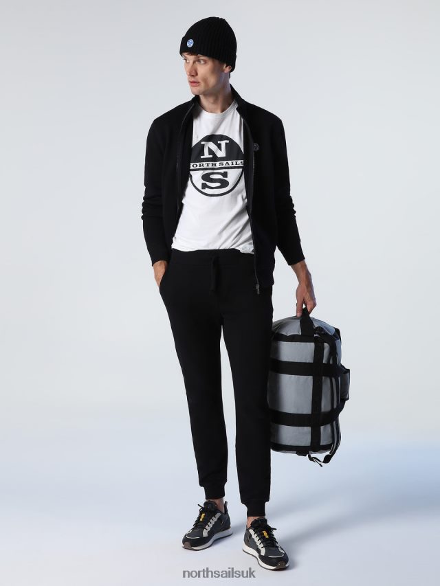 Men Black Clothing 4D6N829 North Sails ZIP SWEATSHIRT