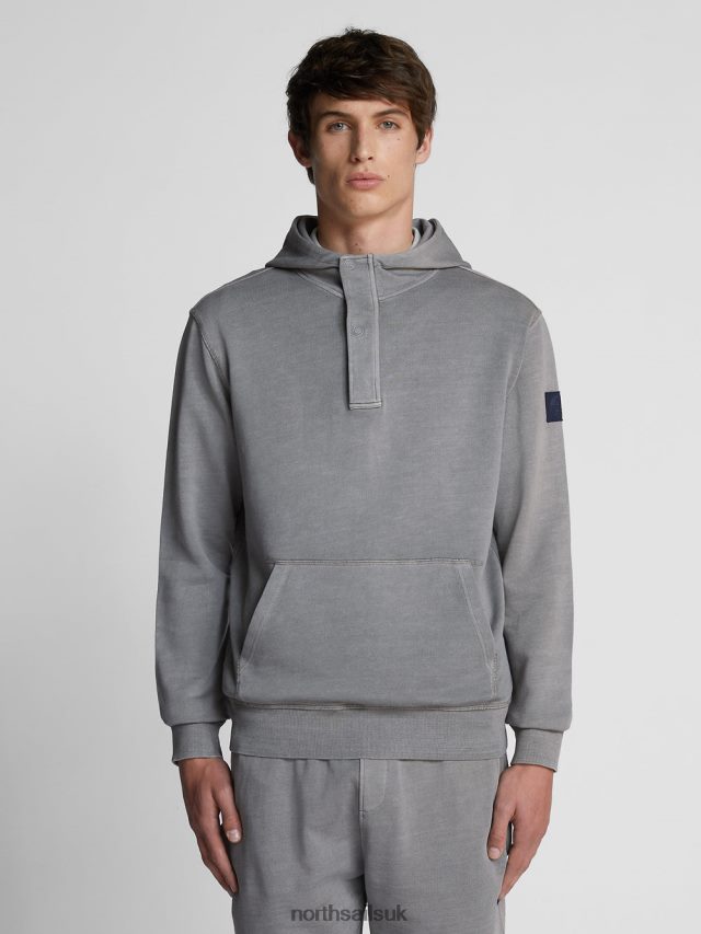 Men Grey Clothing 4D6N1111 North Sails HOODED SWEATSHIRT