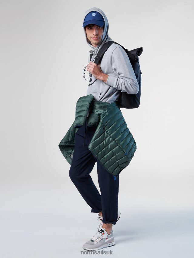 Men Grey melange Clothing 4D6N301 North Sails MAXI LOGO HOODIE