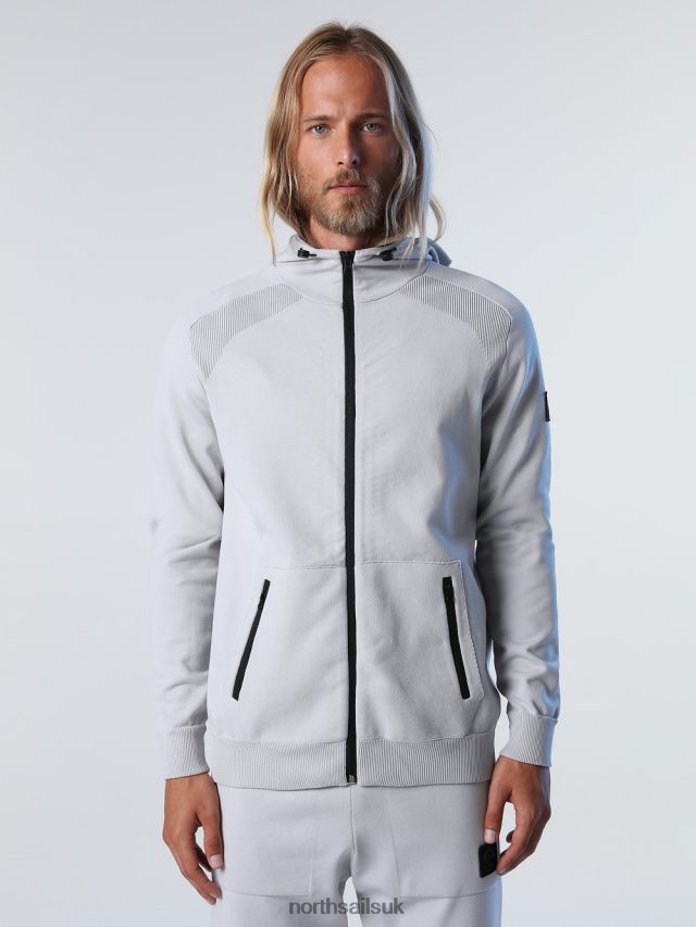 Men Grey violet Clothing 4D6N721 North Sails RECYCLED POLYESTER HOODIE