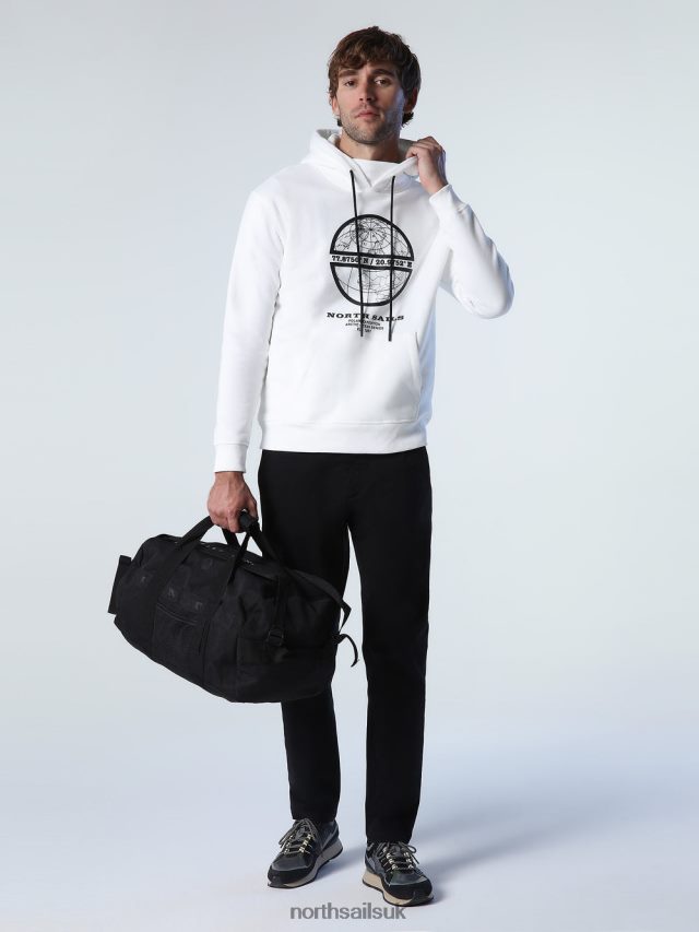 Men Marshmallow Clothing 4D6N1013 North Sails PRINTED HOODIE