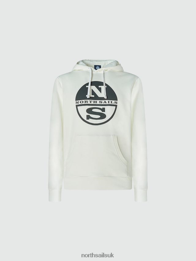 Men Marshmallow Clothing 4D6N784 North Sails LOGO HOODIE