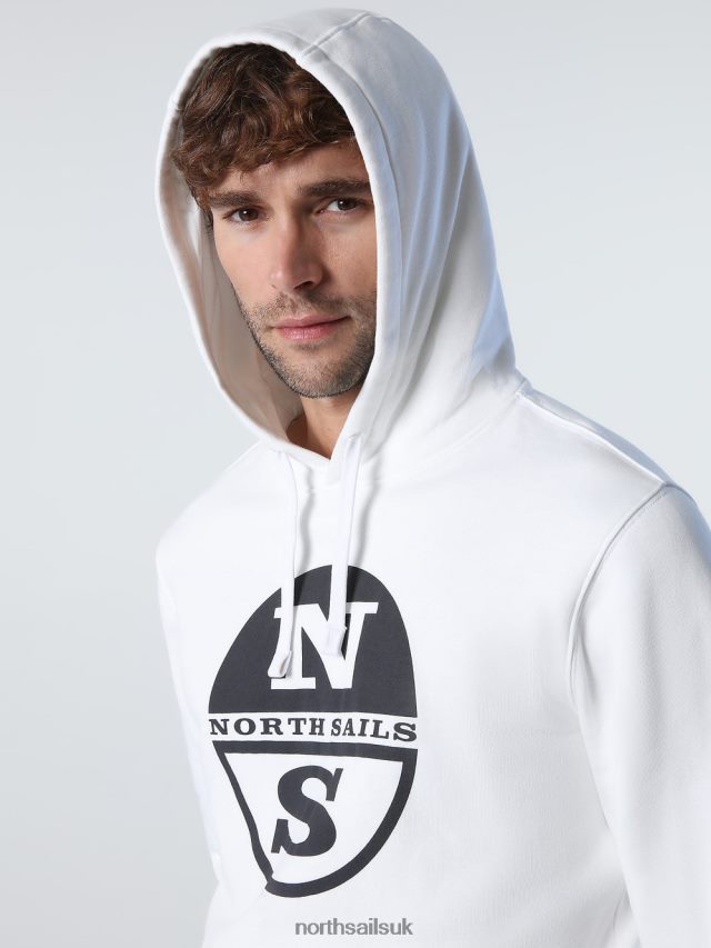 Men Marshmallow Clothing 4D6N784 North Sails LOGO HOODIE