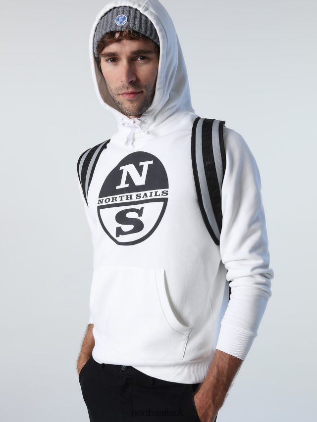 Men Marshmallow Clothing 4D6N784 North Sails LOGO HOODIE