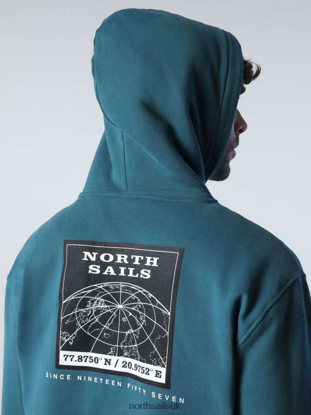 Men Mediterranea Clothing 4D6N1014 North Sails PRINTED HOODIE